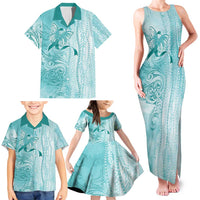 PTSD Awareness Family Matching Tank Maxi Dress and Hawaiian Shirt Maile Pikake Lokelani Crown Flower Lei Inspired LT9 - Polynesian Pride