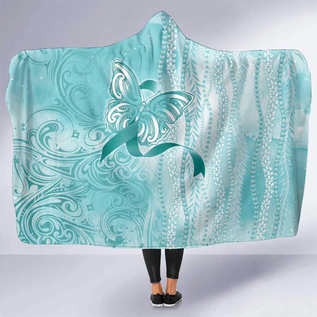 PTSD Awareness Hooded Blanket Maile Pikake Lokelani Crown Flower Lei Inspired