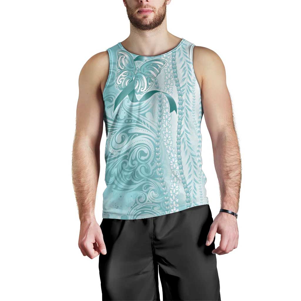PTSD Awareness Men Tank Top Maile Pikake Lokelani Crown Flower Lei Inspired