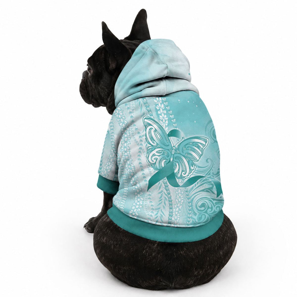 PTSD Support Pet Hoodie Maile Pikake Lokelani Crown Flower Lei Inspired LT9 - Polynesian Pride