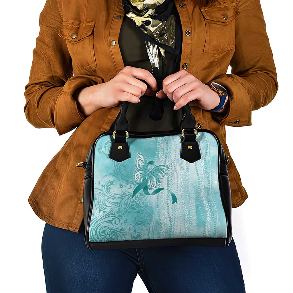 PTSD Awareness Shoulder Handbag Maile Pikake Lokelani Crown Flower Lei Inspired