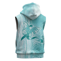 PTSD Awareness Sleeveless Hoodie Maile Pikake Lokelani Crown Flower Lei Inspired
