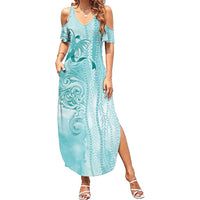 PTSD Awareness Summer Maxi Dress Maile Pikake Lokelani Crown Flower Lei Inspired