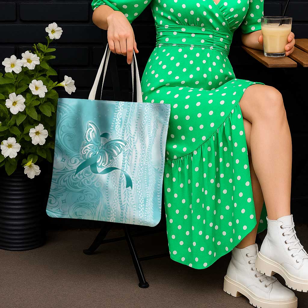 PTSD Awareness Tote Bag Maile Pikake Lokelani Crown Flower Lei Inspired