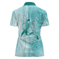 PTSD Awareness Women Polo Shirt Maile Pikake Lokelani Crown Flower Lei Inspired