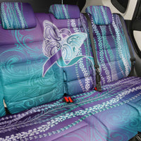Suicide Prevention Awareness Back Car Seat Cover Maile Pikake Lokelani Crown Flower Lei Inspired