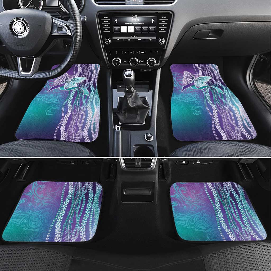 Suicide Prevention Awareness Car Mats Maile Pikake Lokelani Crown Flower Lei Inspired