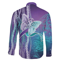 Suicide Prevention Awareness Family Matching Summer Maxi Dress and Hawaiian Shirt Maile Pikake Lokelani Crown Flower Lei Inspired LT9 - Polynesian Pride