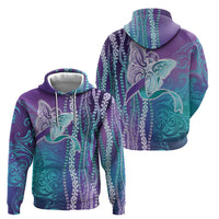 Suicide Prevention Awareness Hoodie Maile Pikake Lokelani Crown Flower Lei Inspired