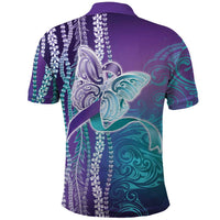 Suicide Prevention Awareness Polo Shirt Maile Pikake Lokelani Crown Flower Lei Inspired