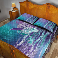 Suicide Prevention Awareness Quilt Bed Set Maile Pikake Lokelani Crown Flower Lei Inspired