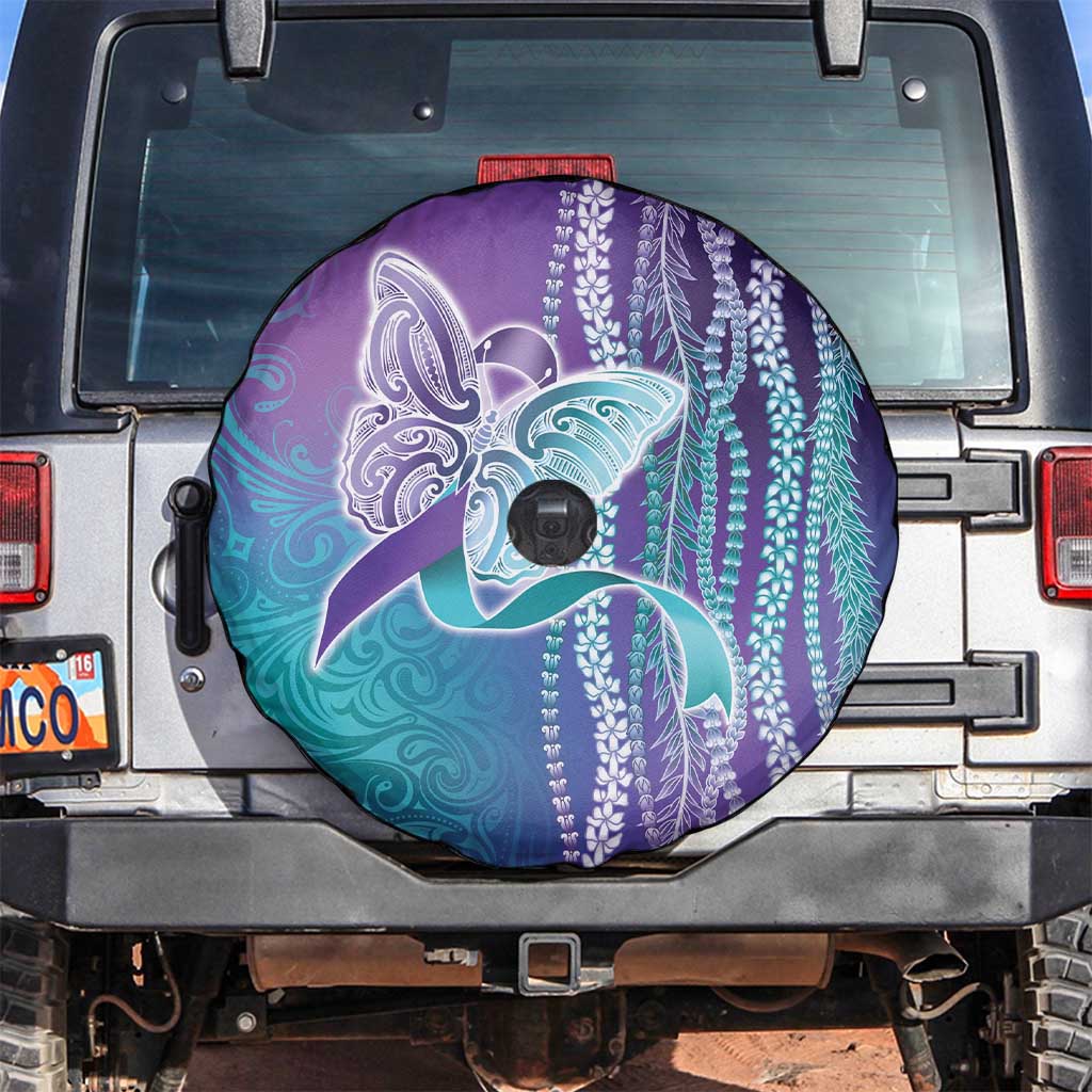 Suicide Prevention Awareness Spare Tire Cover Maile Pikake Lokelani Crown Flower Lei Inspired LT9 Multicolor - Polynesian Pride