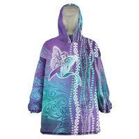 Suicide Prevention Awareness Wearable Blanket Hoodie Maile Pikake Lokelani Crown Flower Lei Inspired