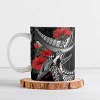 Hawaiian Honu Personalized Ceramic Mug Black Tribal Hook Pattern