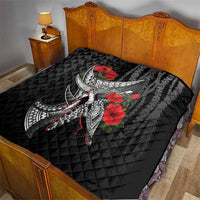Hawaiian Honu Personalized Quilt Black Tribal Hook Pattern