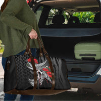 Hawaiian Honu Personalized Travel Bag Black Tribal Hook Pattern