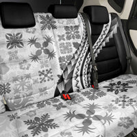 Black Hawaiian Quilt Pattern Back Car Seat Cover Mixed Polynesian Tribal Arty
