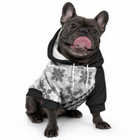 Black Hawaiian Quilt Pattern Pet Hoodie Mixed Polynesian Tribal Arty LT9 - Polynesian Pride