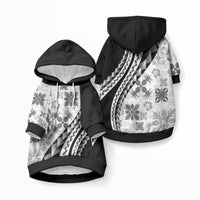 Black Hawaiian Quilt Pattern Pet Hoodie Mixed Polynesian Tribal Arty LT9 Pullover Black - Polynesian Pride