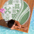 Green Hawaiian Quilt Pattern Beach Blanket Mixed Polynesian Tribal Arty