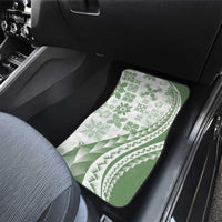 Green Hawaiian Quilt Pattern Car Mats Mixed Polynesian Tribal Arty