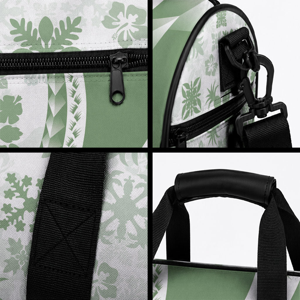 Green Hawaiian Quilt Pattern Duffle Bag Mixed Polynesian Tribal Arty LT9 - Polynesian Pride