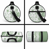 Green Hawaiian Quilt Pattern Duffle Bag Mixed Polynesian Tribal Arty LT9 - Polynesian Pride
