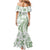 Green Hawaiian Quilt Pattern Mermaid Dress Mixed Polynesian Tribal Arty