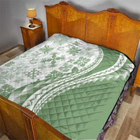 Green Hawaiian Quilt Pattern Quilt Mixed Polynesian Tribal Arty