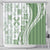 Green Hawaiian Quilt Pattern Shower Curtain Mixed Polynesian Tribal Arty