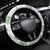Green Hawaiian Quilt Pattern Steering Wheel Cover Mixed Polynesian Tribal Arty