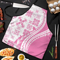 Pink Hawaiian Quilt Pattern Apron Mixed Polynesian Tribal Arty - Polynesian Pride