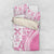 Pink Hawaiian Quilt Pattern Bedding Set Mixed Polynesian Tribal Arty