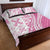 Pink Hawaiian Quilt Pattern Quilt Bed Set Mixed Polynesian Tribal Arty