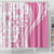 Pink Hawaiian Quilt Pattern Shower Curtain Mixed Polynesian Tribal Arty