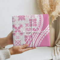 Pink Hawaiian Quilt Pattern Wrapping Paper Mixed Polynesian Tribal Arty - Polynesian Pride