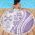 Purple Hawaiian Quilt Pattern Beach Blanket Mixed Polynesian Tribal Arty
