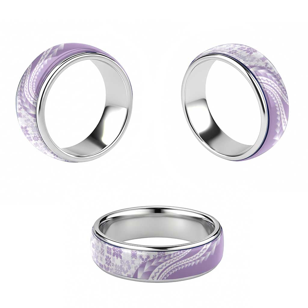 Purple Hawaiian Quilt Pattern Classic Ring Mixed Polynesian Tribal Arty - Polynesian Pride
