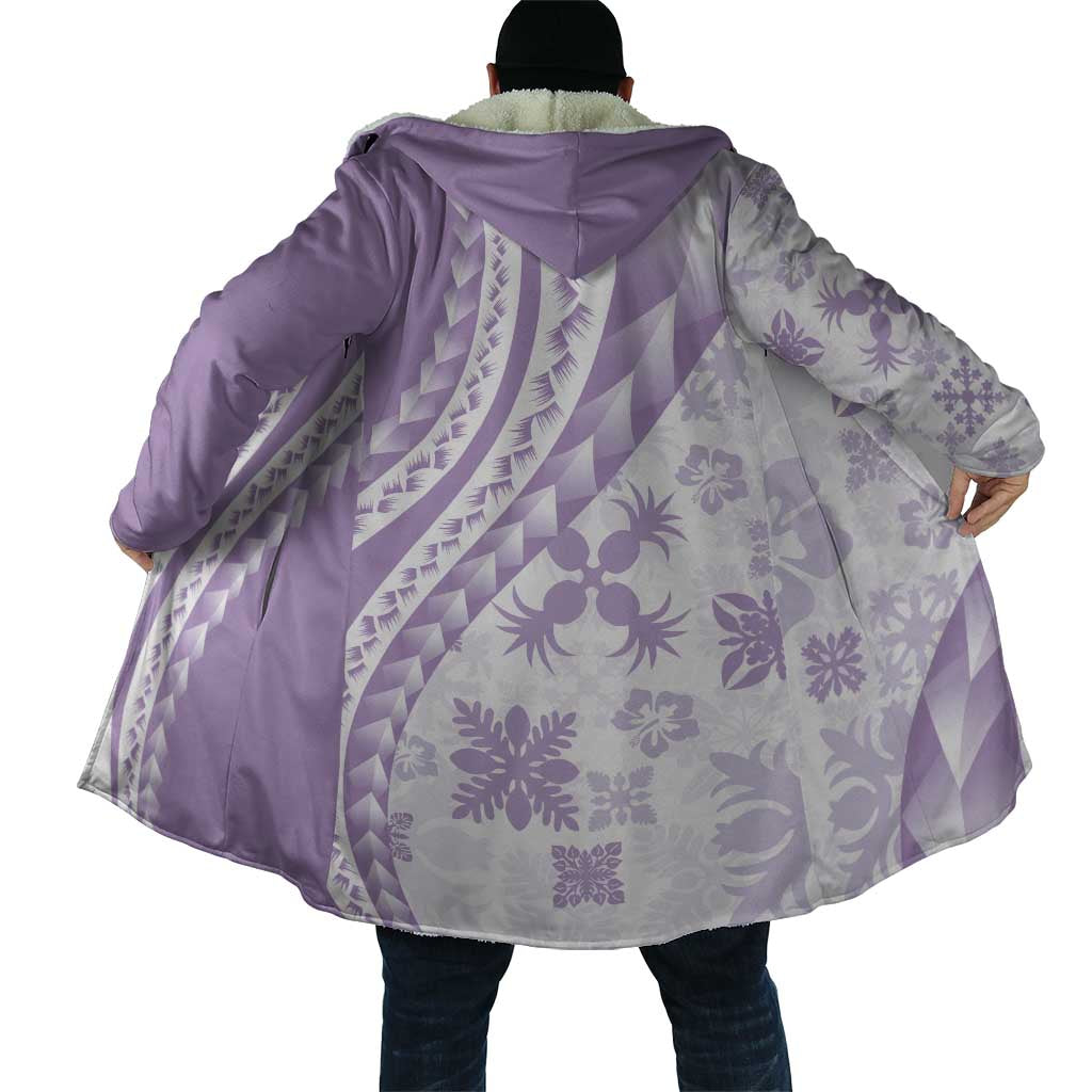 Purple Hawaiian Quilt Pattern Cloak Mixed Polynesian Tribal Arty - Polynesian Pride