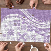 Purple Hawaiian Quilt Pattern Puzzle Mixed Polynesian Tribal Arty - Polynesian Pride
