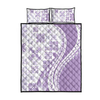 Purple Hawaiian Quilt Pattern Quilt Bed Set Mixed Polynesian Tribal Arty