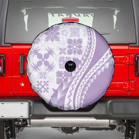 Purple Hawaiian Quilt Pattern Spare Tire Cover Mixed Polynesian Tribal Arty