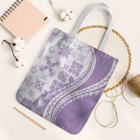 Purple Hawaiian Quilt Pattern Tote Bag Mixed Polynesian Tribal Arty - Polynesian Pride