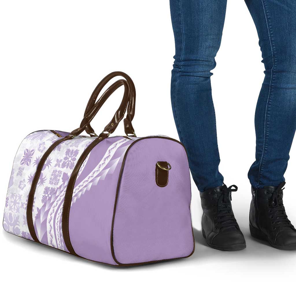 Purple Hawaiian Quilt Pattern Travel Bag Mixed Polynesian Tribal Arty - Polynesian Pride