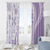 Purple Hawaiian Quilt Pattern Window Curtain Mixed Polynesian Tribal Arty