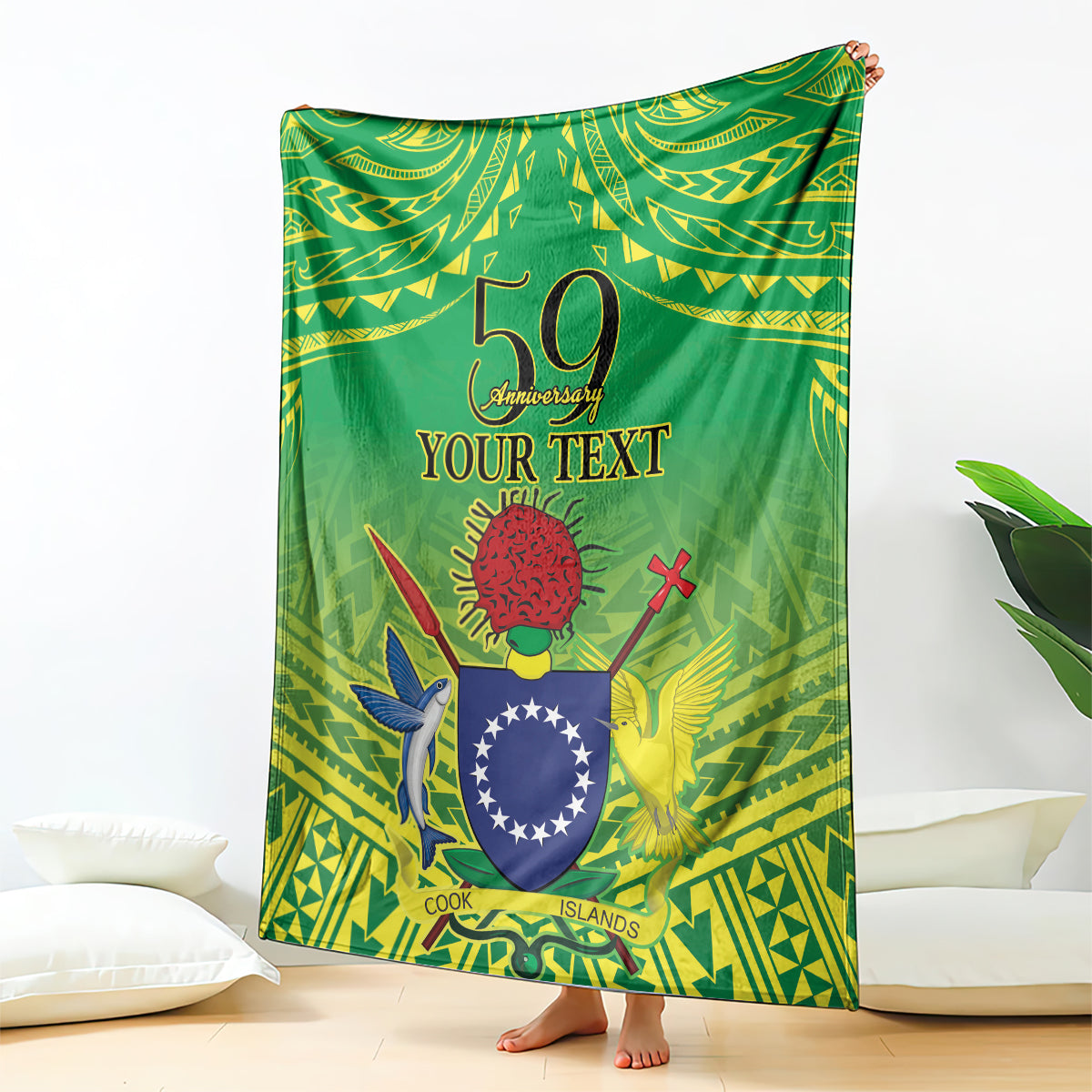 Cook Islands Constitution Day Blanket Kuki Airani Since 1965