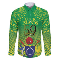 Cook Islands Constitution Day Family Matching Long Sleeve Bodycon Dress and Hawaiian Shirt Kuki Airani Since 1965