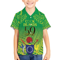 Cook Islands Constitution Day Family Matching Puletasi and Hawaiian Shirt Kuki Airani Since 1965