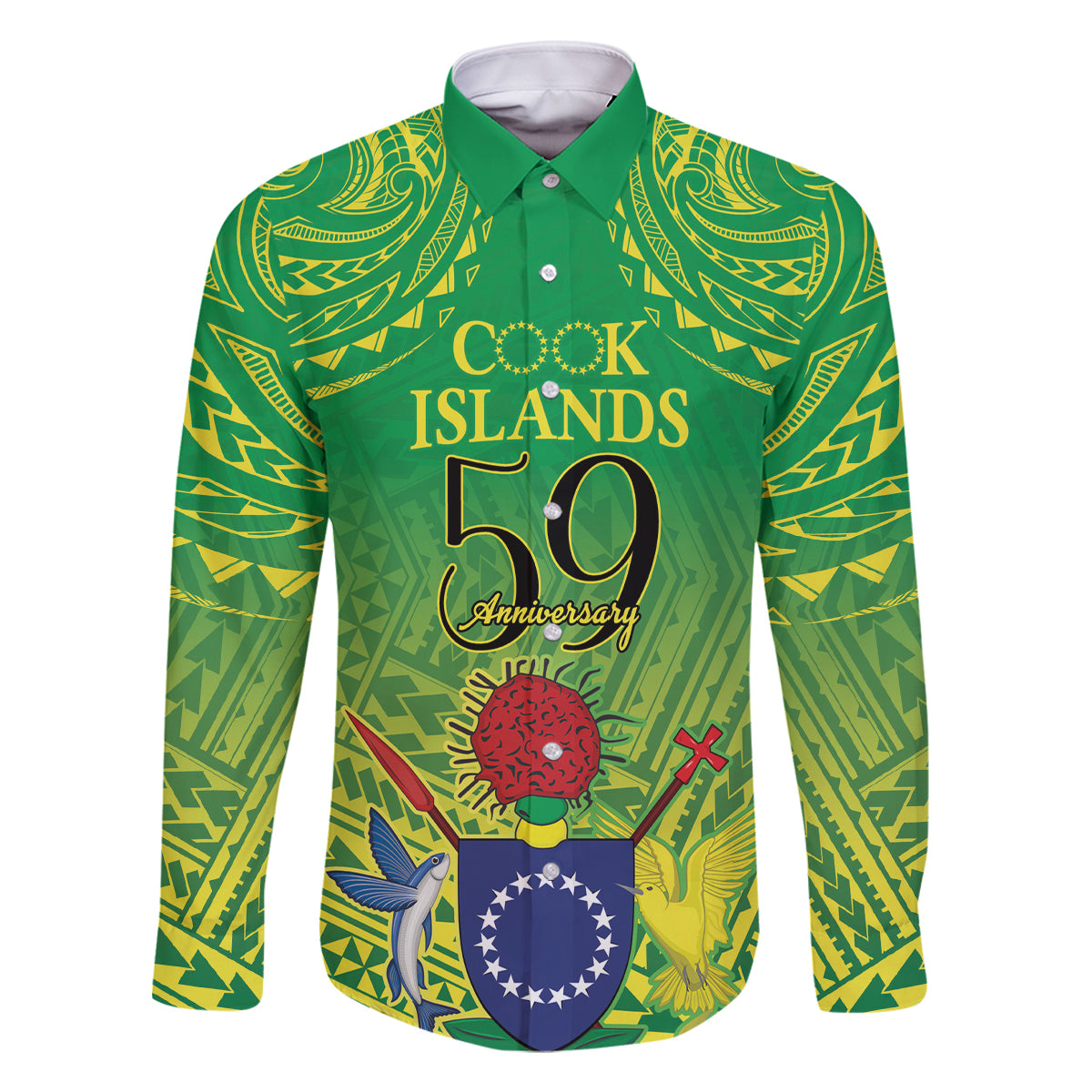 Cook Islands Constitution Day Family Matching Tank Maxi Dress and Hawaiian Shirt Kuki Airani Since 1965