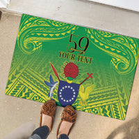 Cook Islands Constitution Day Rubber Doormat Kuki Airani Since 1965